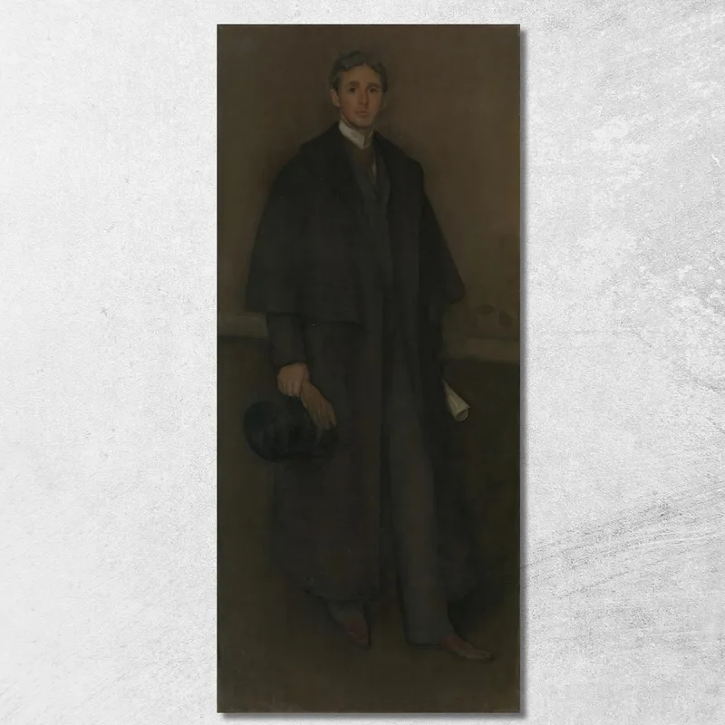 Arrangement En Couleur Chair Et Brun : Portrait D'Arthur Jerome Eddy James Abbott McNeill Whistler tableau impression sur toile