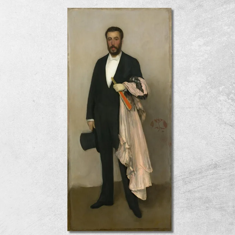 Arrangement En Couleur Chair Et Noir : Portrait De Théodore Duret James Abbott McNeill Whistler tableau impression sur toile