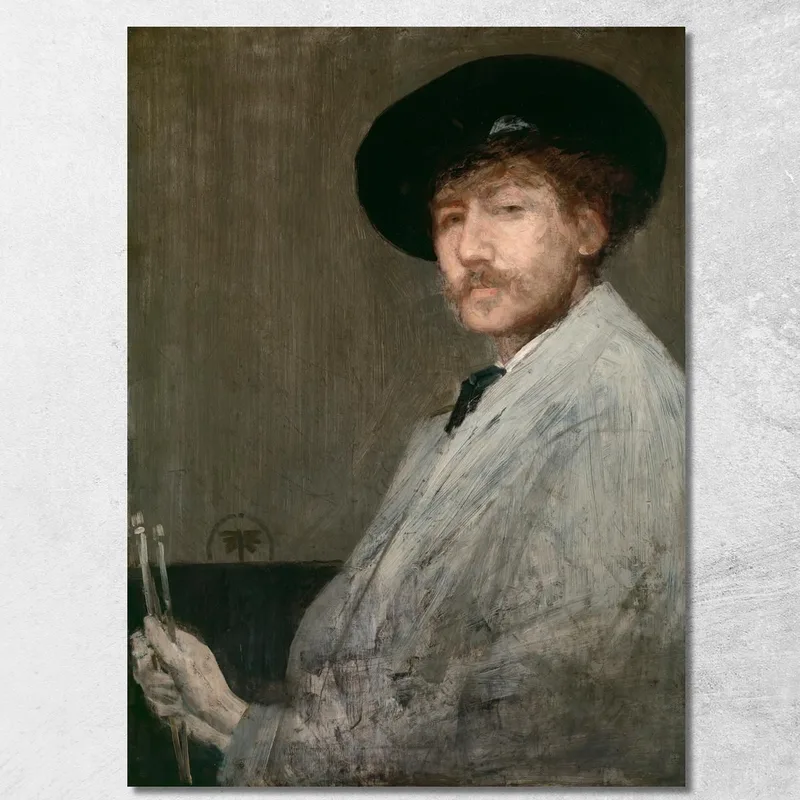 Arrangement En Gris : Portrait Du Peintre James Abbott McNeill Whistler tableau impression sur toile