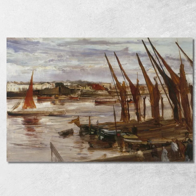 Battersea Reach James Abbott McNeill Whistler tableau impression sur toile