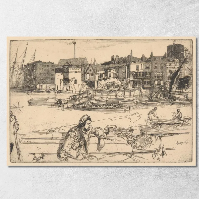 Quai Du Lion Noir James Abbott McNeill Whistler tableau impression sur toile