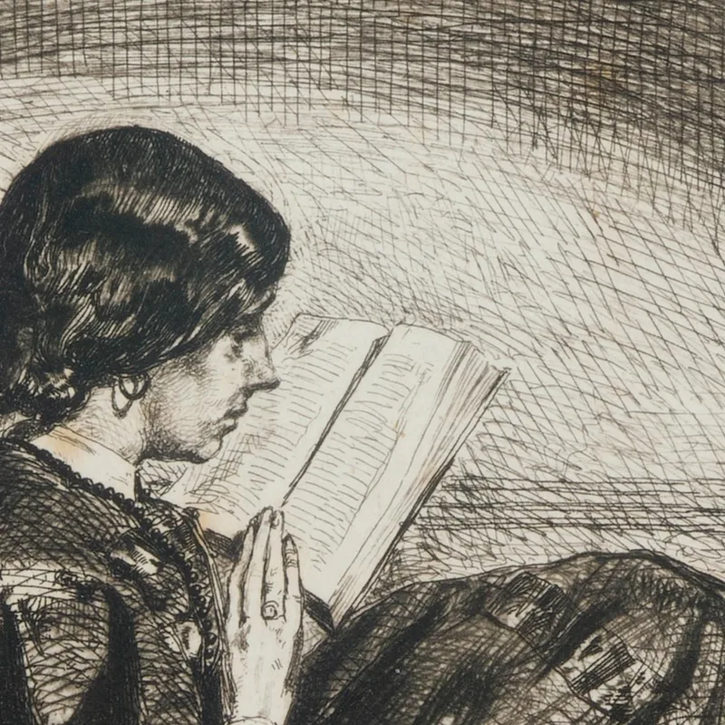 Lettura Alla Luce Della Lampada 2 James Abbott McNeill Whistler