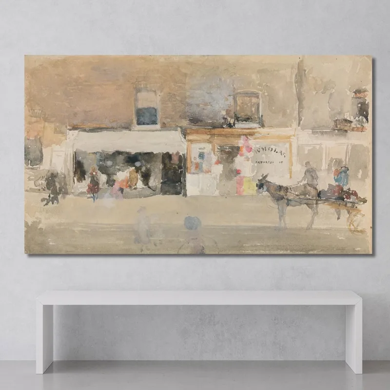 Escena Callejera En Chelsea James Abbott McNeill Whistler