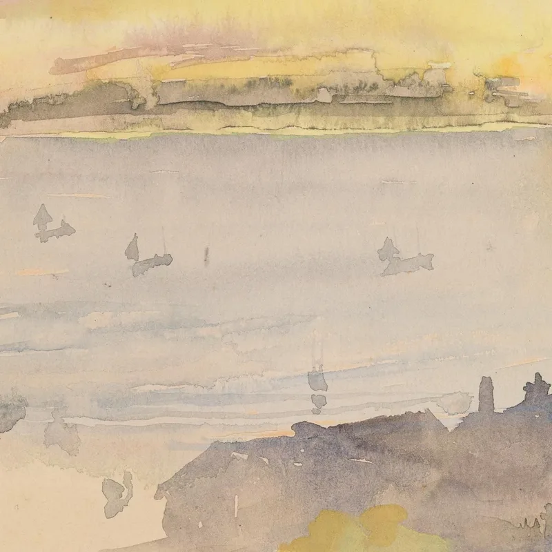 Sonnenaufgang In Gold Und Grau James Abbott McNeill Whistler