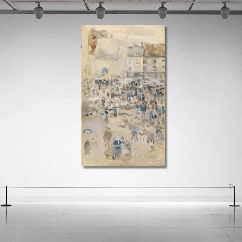 Variaciones En Violeta Y Gris: Plaza Del Mercado Dieppe James Abbott McNeill Whistler