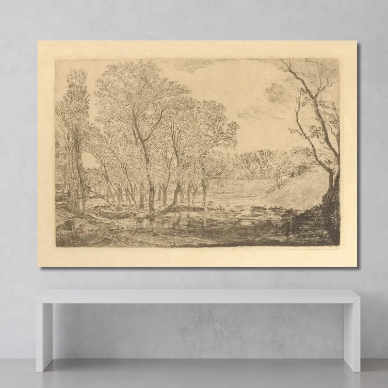 The Pool With Poplars James Ensor