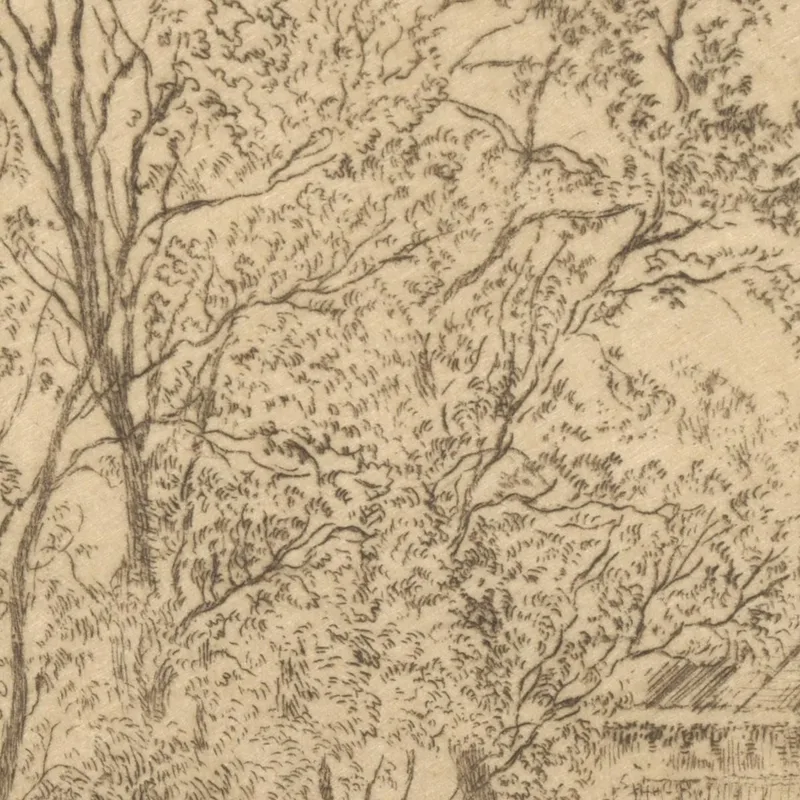 The Pool With Poplars James Ensor