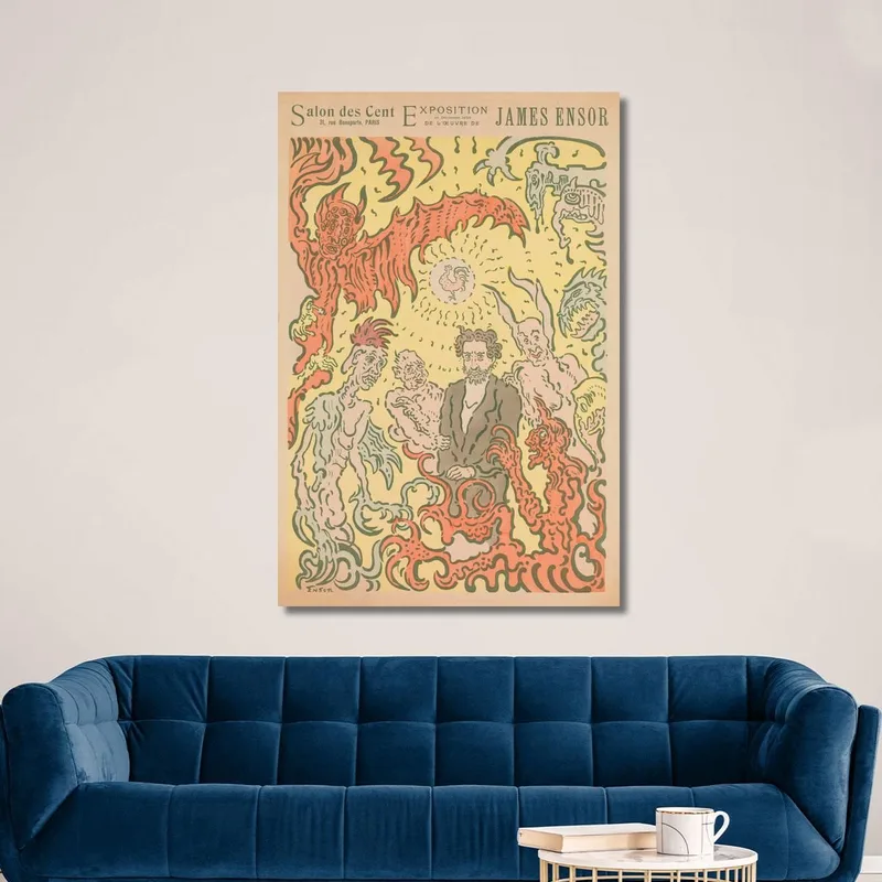 Demons Teasing Me: Poster For The James Ensor Exhibition At The Salon Des Cent In Paris James Ensor