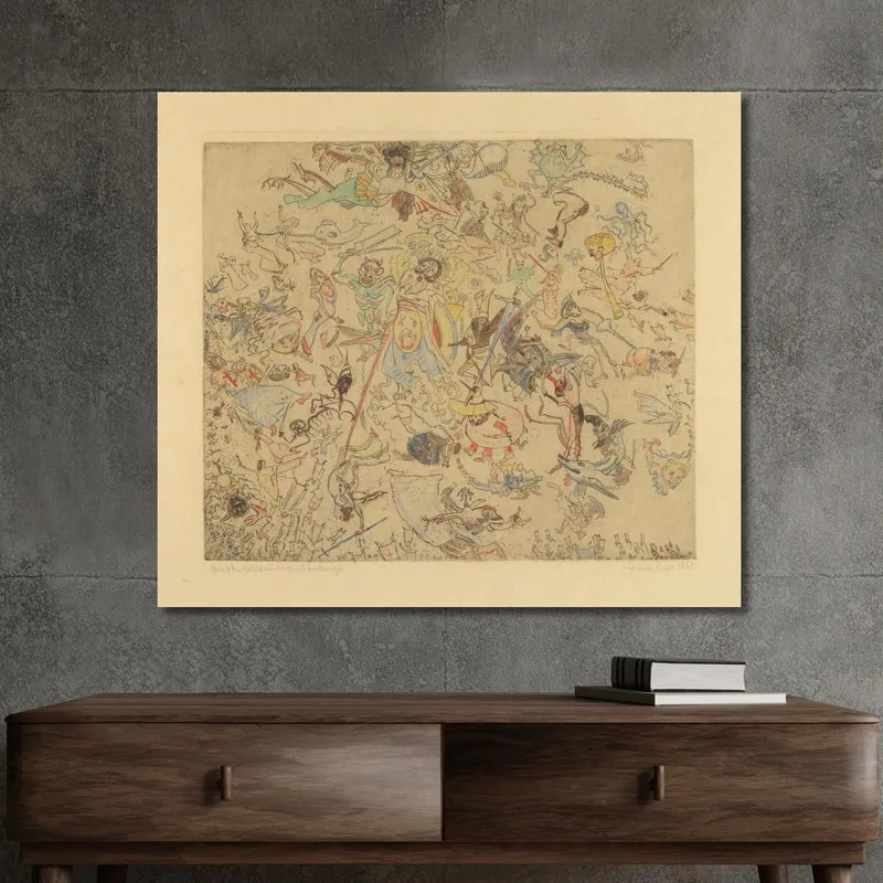 Diavoli Che Frustano Angeli E Arcangeli James Ensor