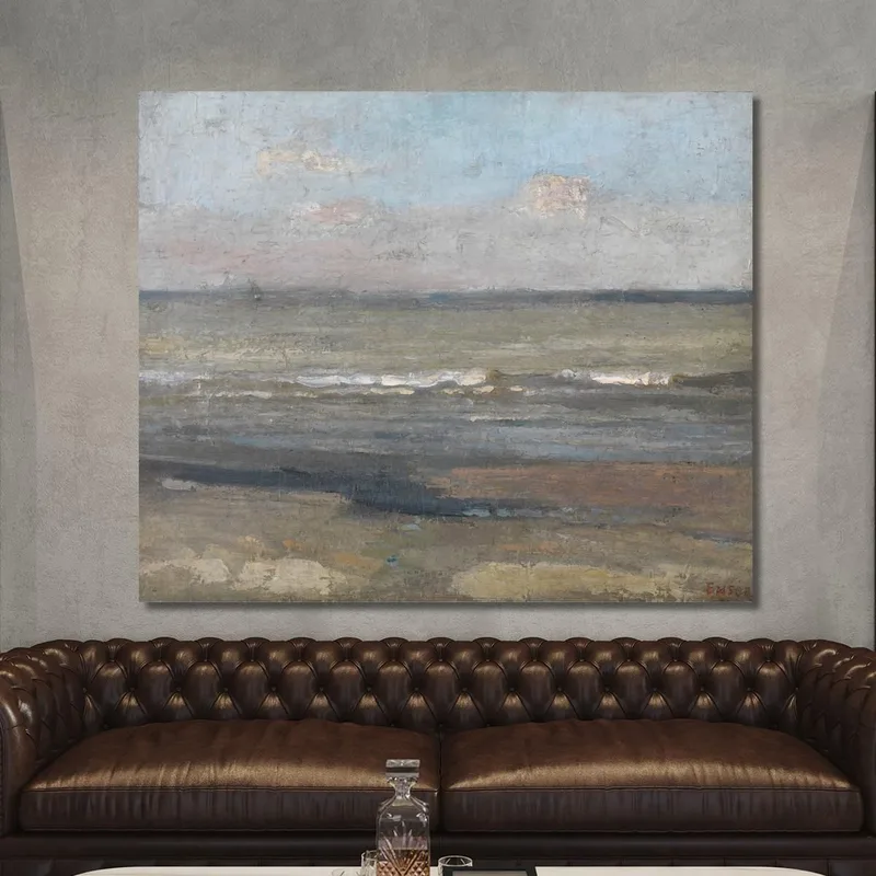 Graue Meereslandschaft James Ensor