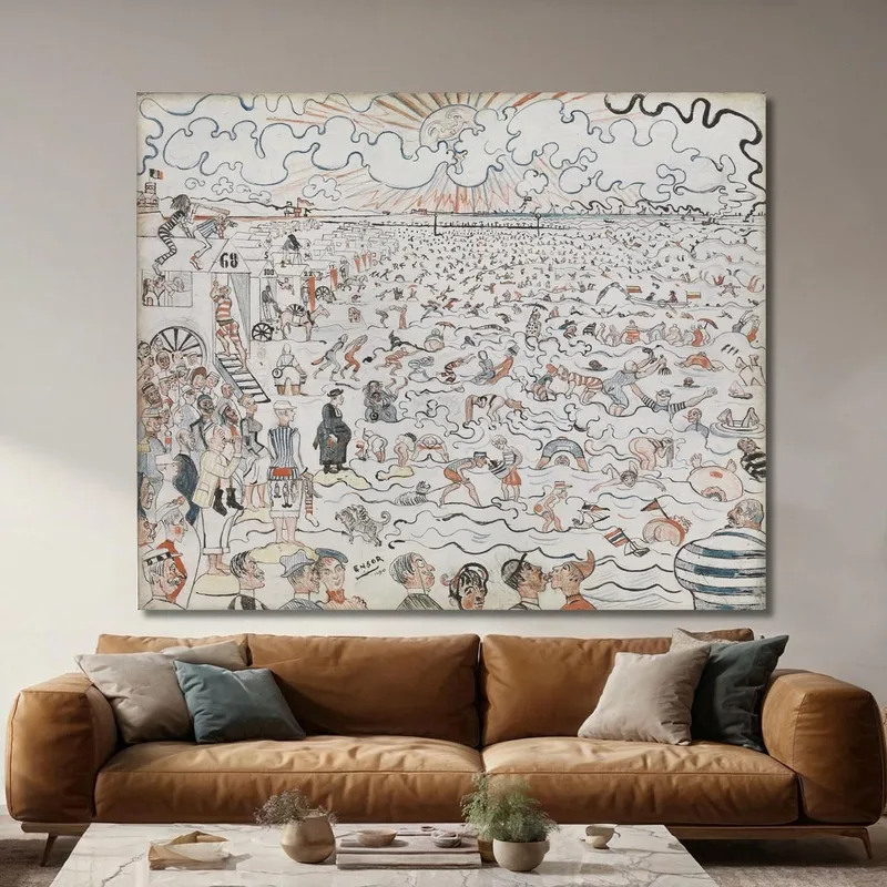 La Plage À Ostende James Ensor