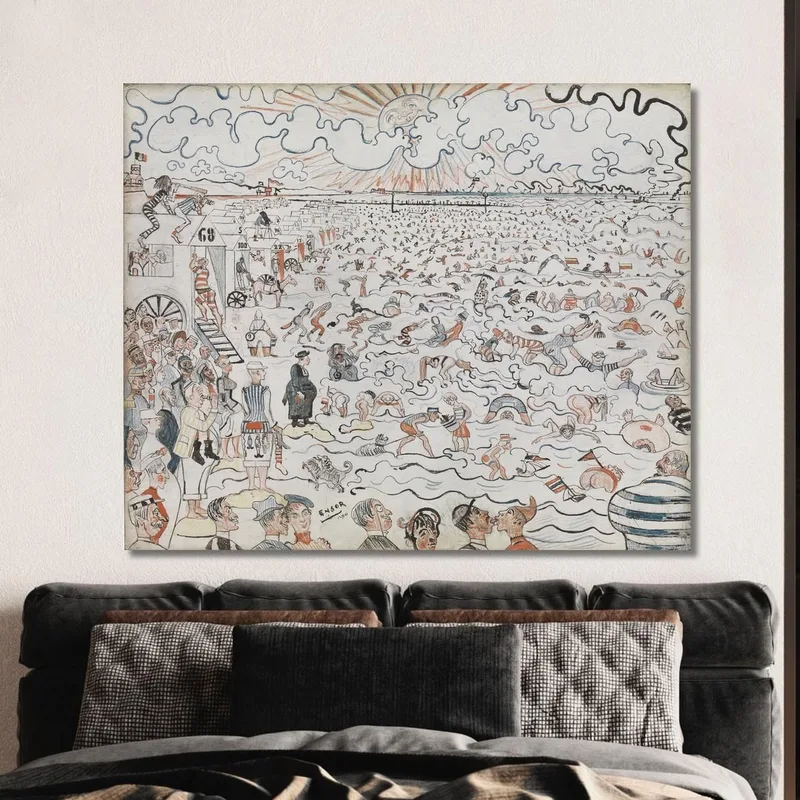La Plage À Ostende James Ensor