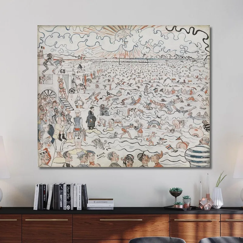 La Plage À Ostende James Ensor