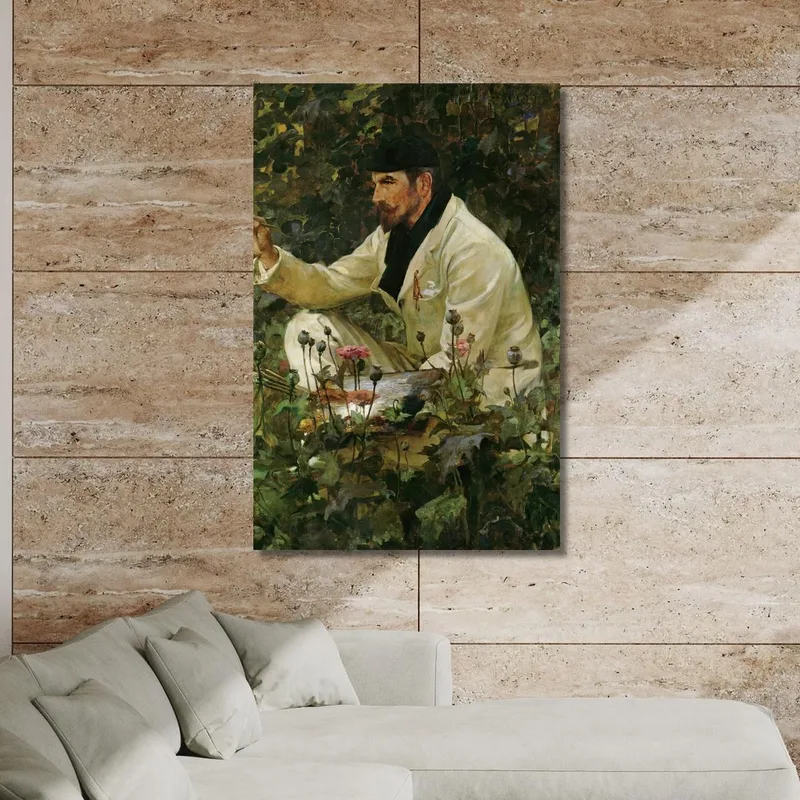 George Hitchcock Trabajando En Su Jardín En Egmond James Jebusa Shannon