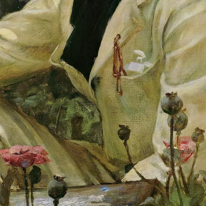 George Hitchcock Trabajando En Su Jardín En Egmond James Jebusa Shannon