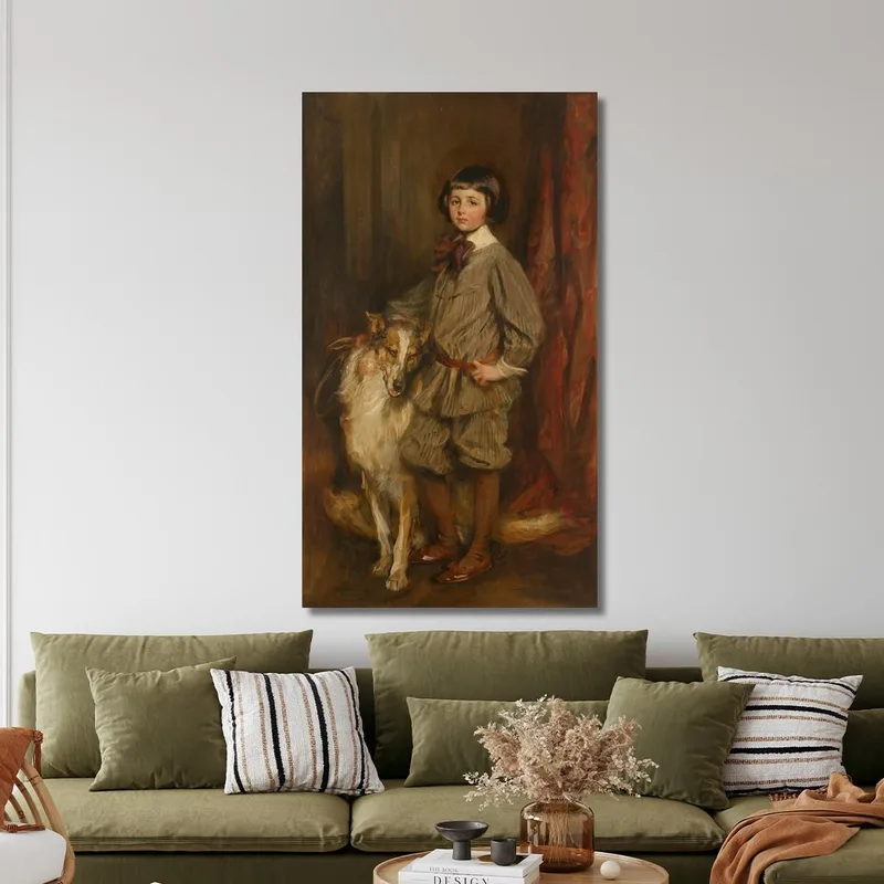 Meredith ('Bunny') Howland Pyne With His Dog Hector James Jebusa Shannon