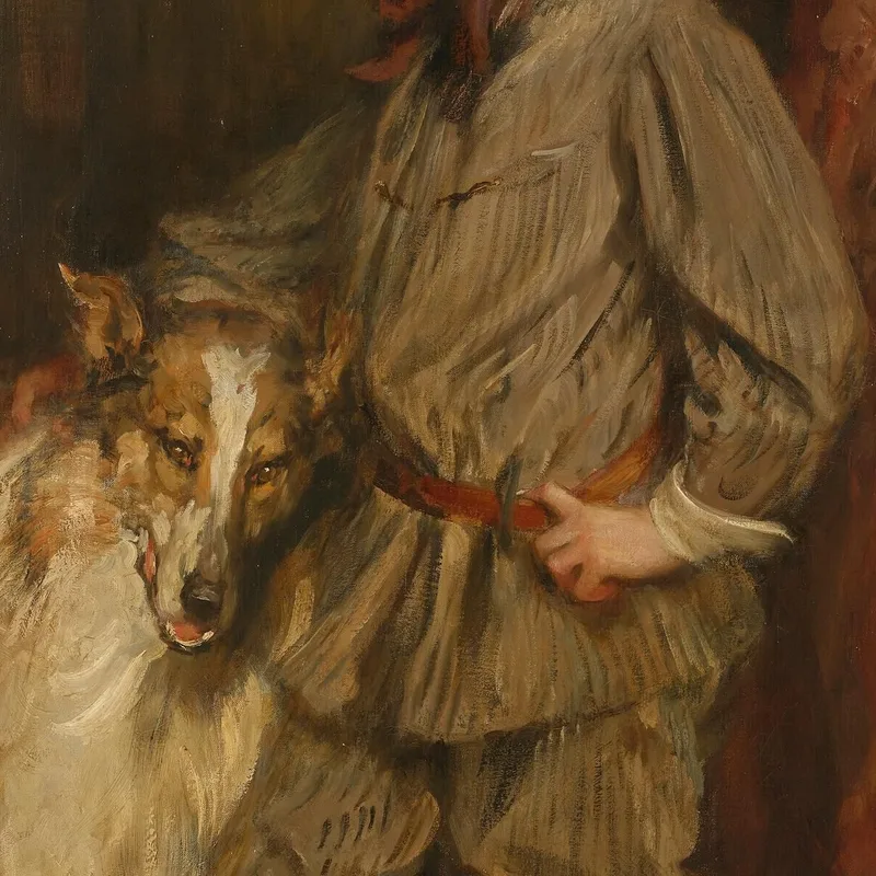 Meredith ('Bunny') Howland Pyne With His Dog Hector James Jebusa Shannon