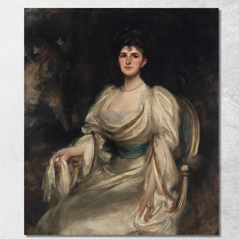 Sra. George Harland-Peck James Jebusa Shannon cuadro en lienzo