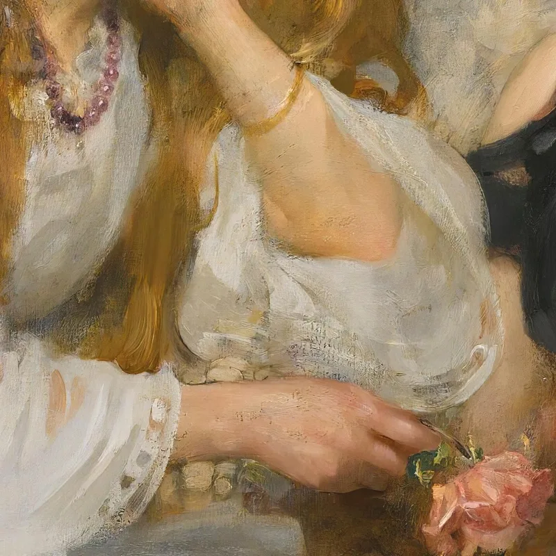 Portraits Of Lorna And Dorothy Bell Daughters Of W. Heward Bell Esq. James Jebusa Shannon