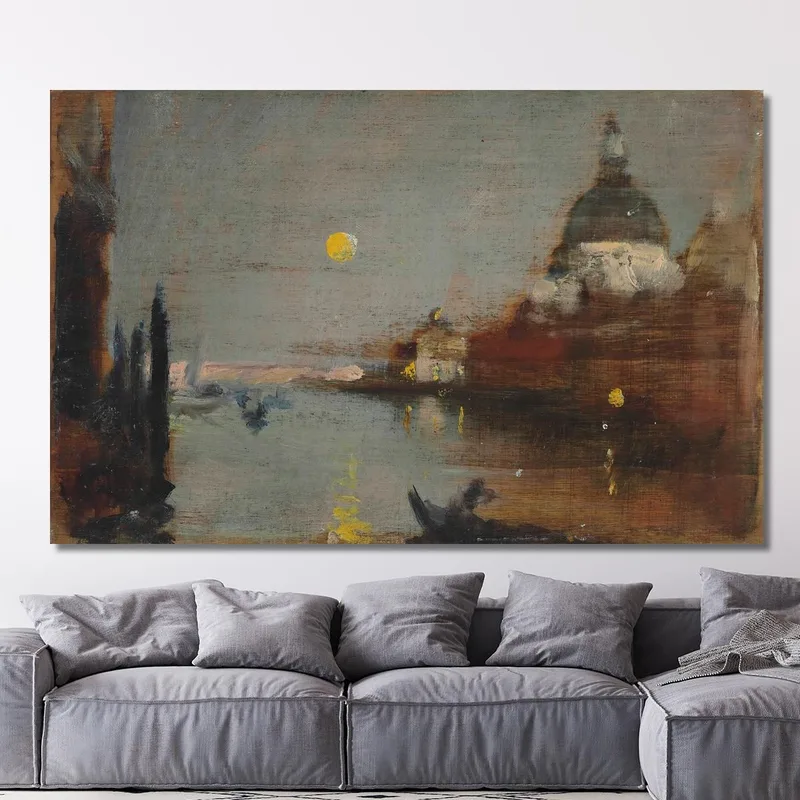 Santa Maria Della Salute Dal Canal Grande Con Luna Piena, Venezia James Jebusa Shannon