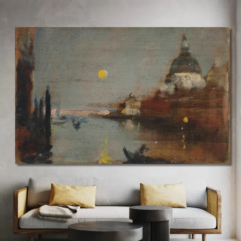 Santa Maria Della Salute Dal Canal Grande Con Luna Piena, Venezia James Jebusa Shannon
