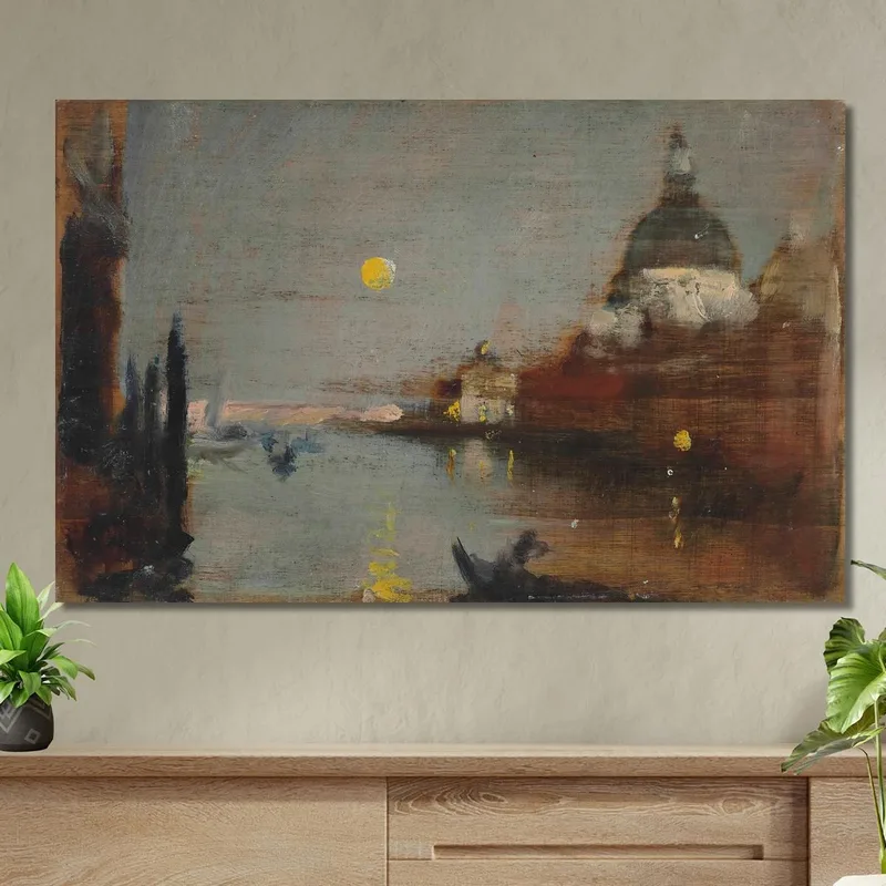Santa Maria Della Salute Dal Canal Grande Con Luna Piena, Venezia James Jebusa Shannon