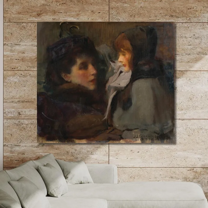 La Moglie E La Figlia Dell'Artista James Jebusa Shannon