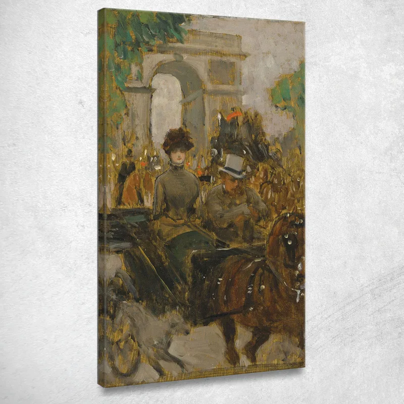 Carriage On The Avenue Du Bois Paris James Tissot canvas print