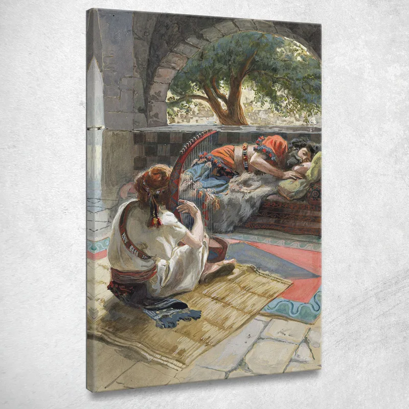 David Plays The Harp Before Saul James Tissot canvas print
