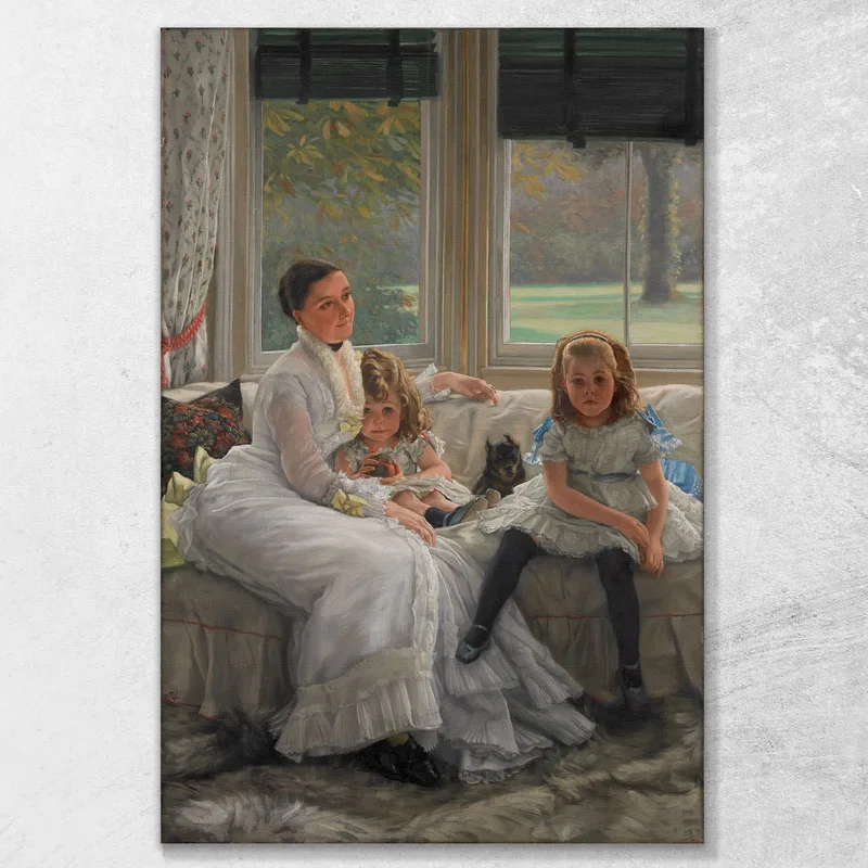 Retrato De La Señora Catherine Smith Gill Y Dos De Sus Hijos James Tissot