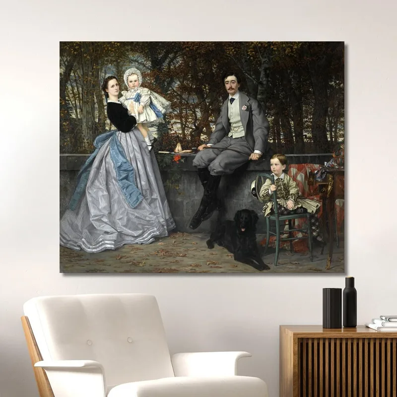 Portrait Du Marquis Et De La Marquise De Miramon Et De Leurs Enfants James Tissot