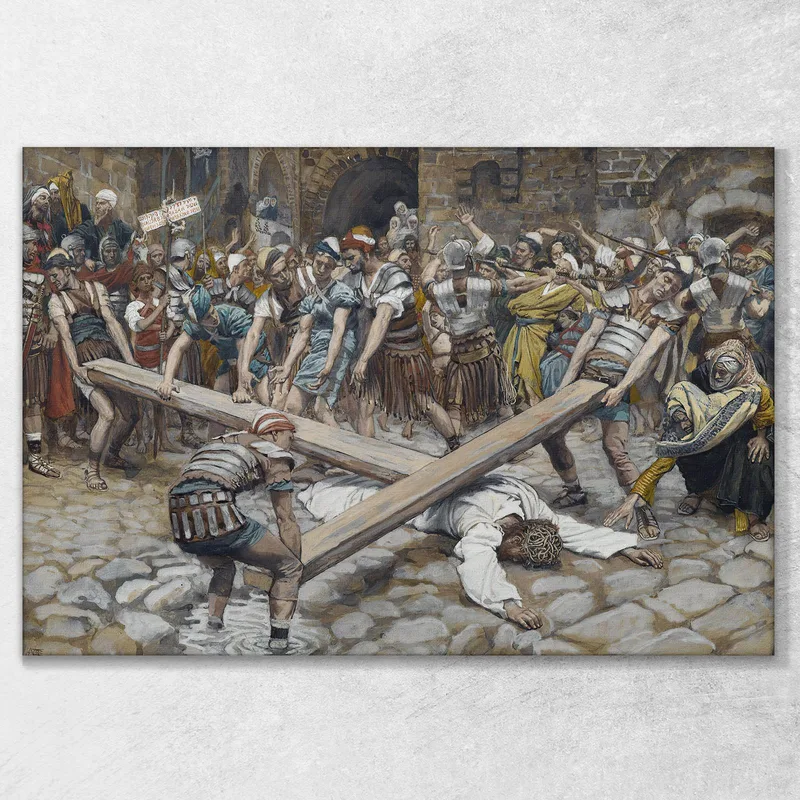 Simon The Cyrenian Compelled To Carry The Cross With Jesus James Tissot