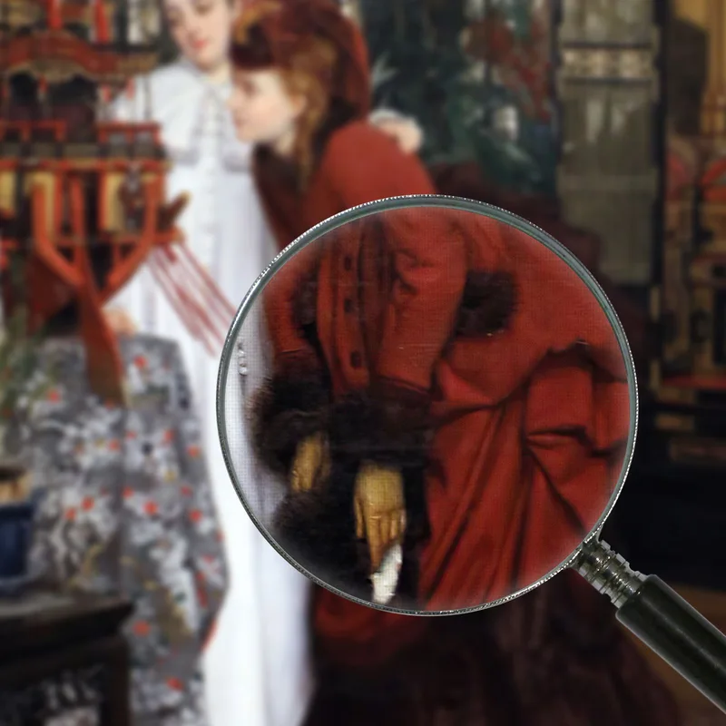Young Woman Looking At Japanese Items James Tissot