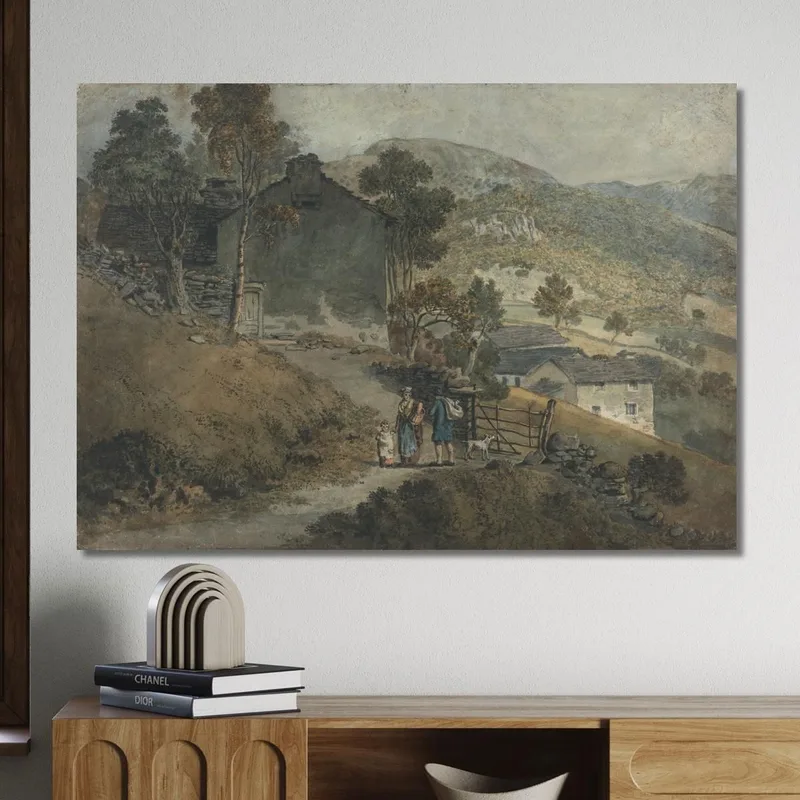 Paisaje Con Cabañas Y Figuras James Ward