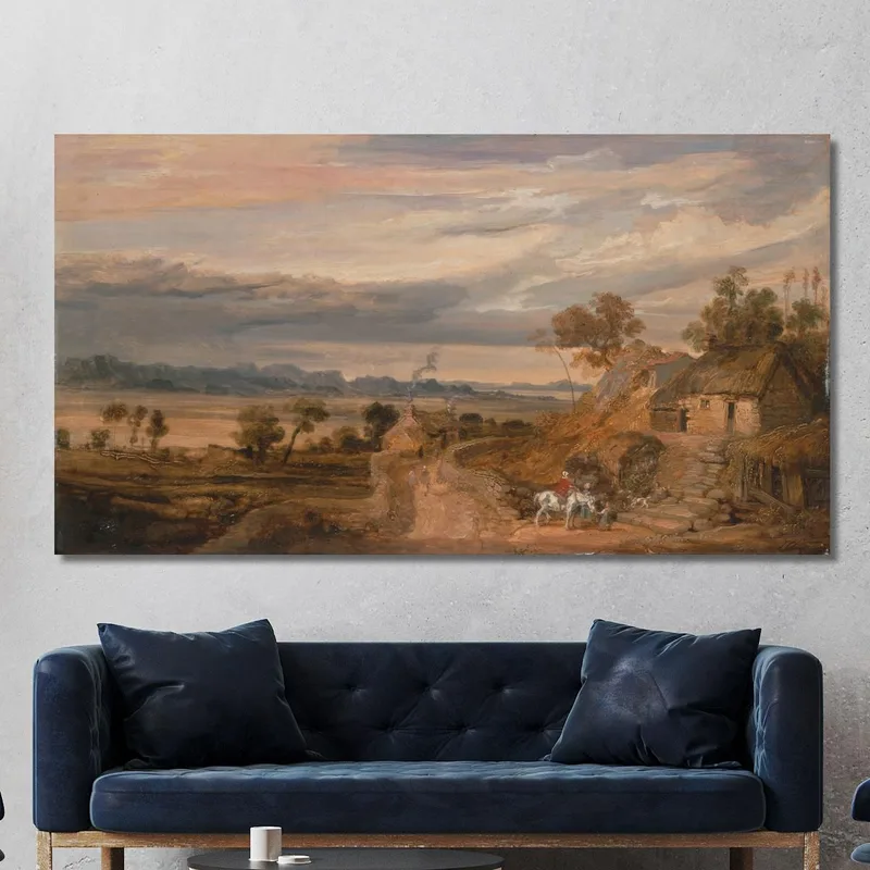 Paisaje Con Cabañas James Ward