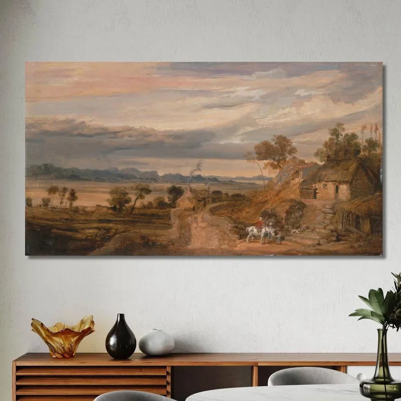 Paisaje Con Cabañas James Ward