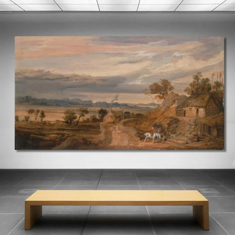 Paisaje Con Cabañas James Ward