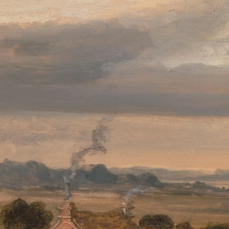 Paisaje Con Cabañas James Ward
