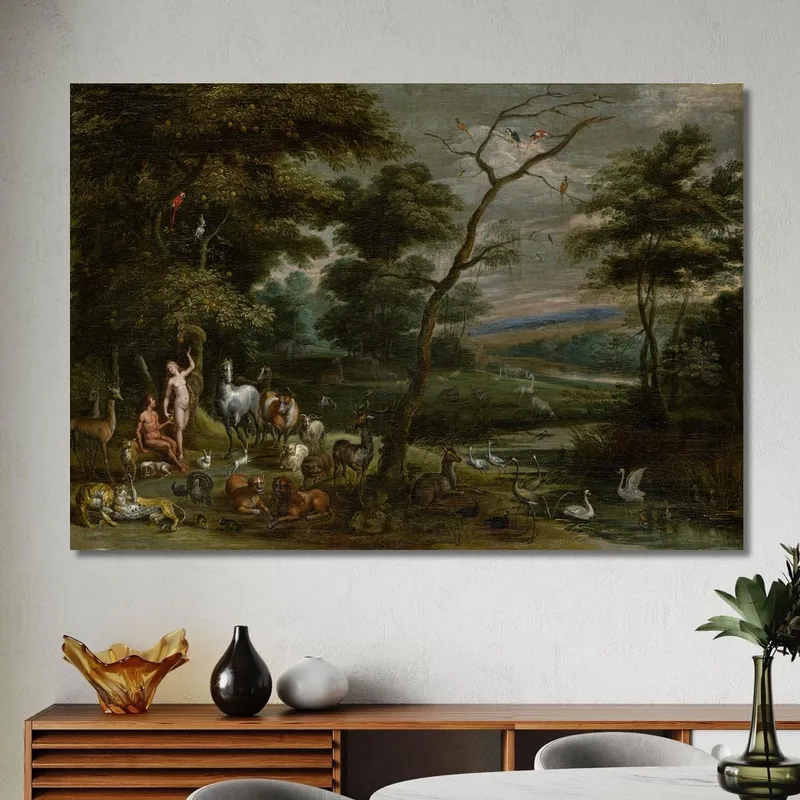 Adam And Eve In Paradise Jan Brueghel The Elder