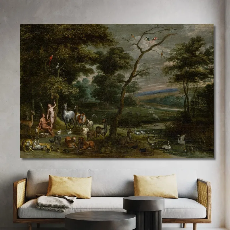 Adam And Eve In Paradise Jan Brueghel The Elder