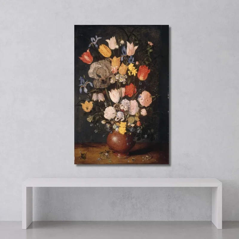 Blumenstrauß In Einer Irdenen Vase Jan Brueghel The Elder