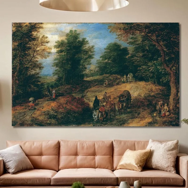 Landschaft Mit Reisenden Auf Einem Waldweg Jan Brueghel The Elder
