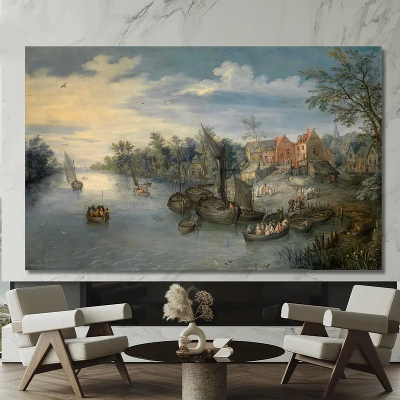 Flusslandschaft 2 Jan Brueghel The Elder