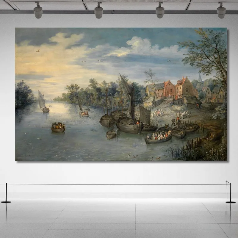 Flusslandschaft 2 Jan Brueghel The Elder