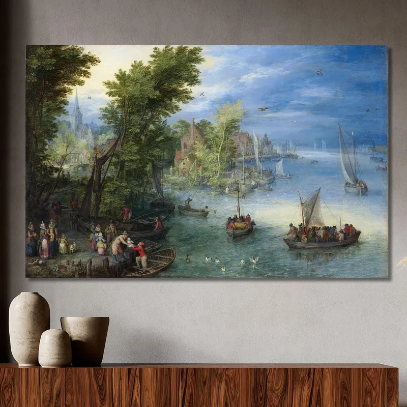Flusslandschaft 3 Jan Brueghel The Elder