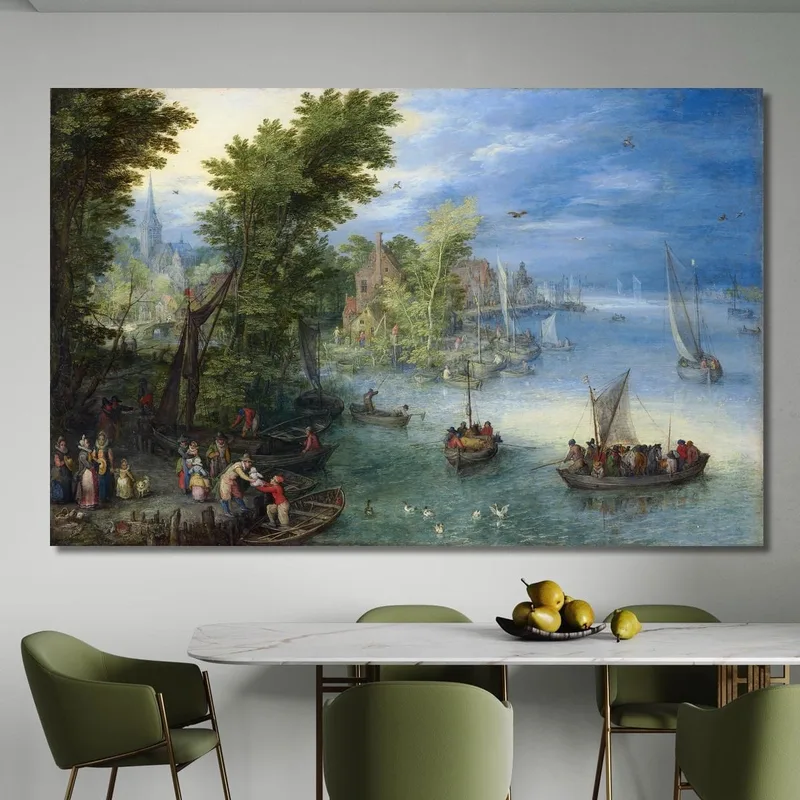 Flusslandschaft 3 Jan Brueghel The Elder
