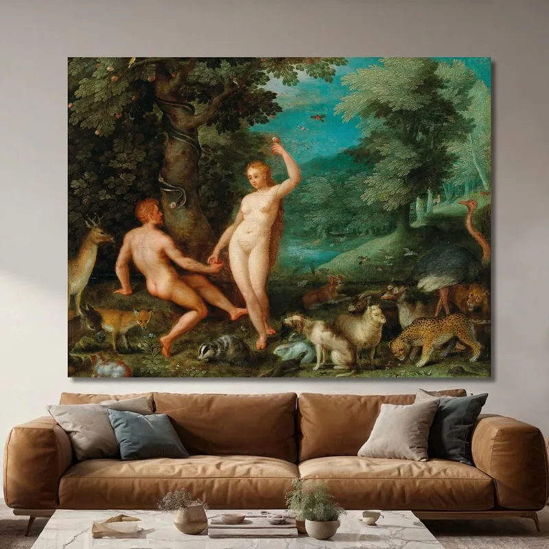 Die Versuchung Adams Im Paradies Jan Brueghel The Elder