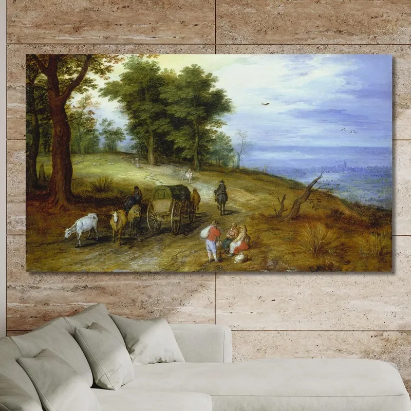 Bewaldete Landschaft Mit Figuren Jan Brueghel The Elder