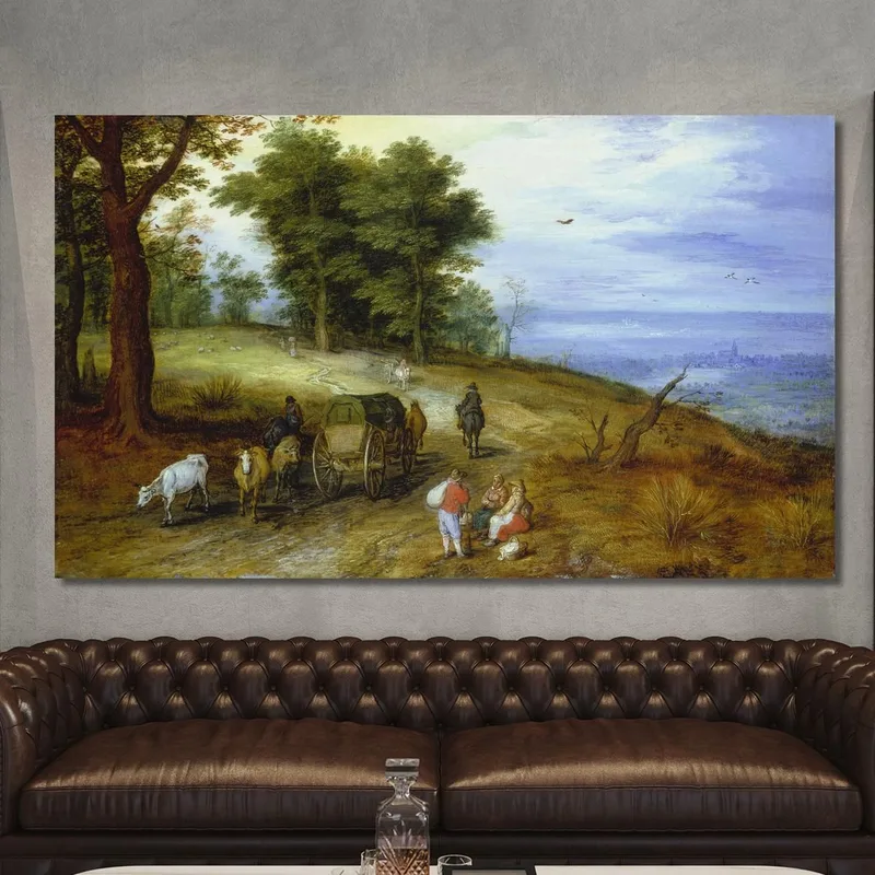 Bewaldete Landschaft Mit Figuren Jan Brueghel The Elder