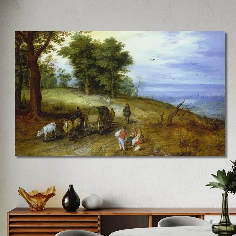 Bewaldete Landschaft Mit Figuren Jan Brueghel The Elder
